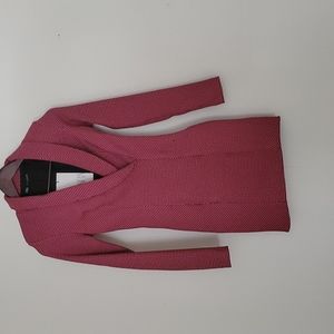 Zara houndstooth pink blazer dress XS
